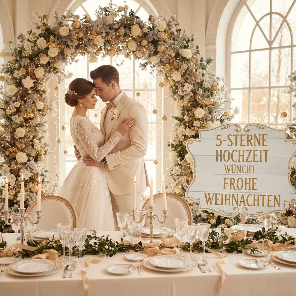 5-Sterne Hochzeit wünscht frohe Weihnachten