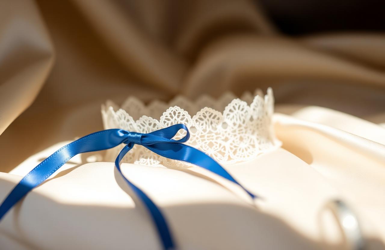 Das Strumpfband der Braut bei der Hochzeit