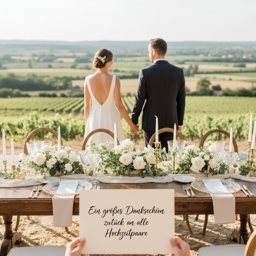 Ein großes Dankeschön zurück an alle Hochzeitspaare